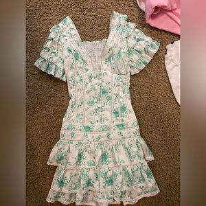 SO CUTE : green ruffle dress